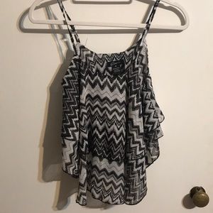 Black and white tank top